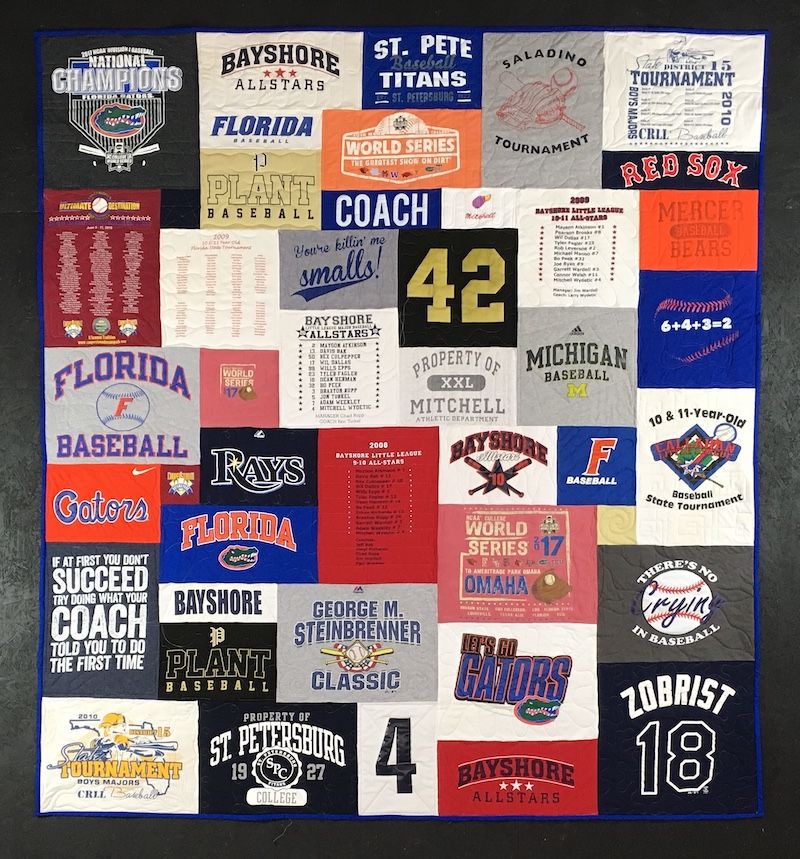 Quilts Made From All Types of Sports Jerseys | Too Cool T-shirt Quilts